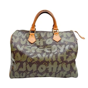 LOUIS VUITTON Stephen Sprouse Monogram Graffiti Speedy 30 Army Green - Picture 1 of 14