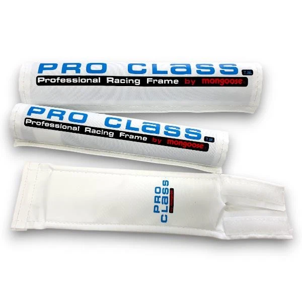 Mongoose Nylon pad set - PRO CLASS "custom" WHITE - old school bmx - Image 1 of 1
