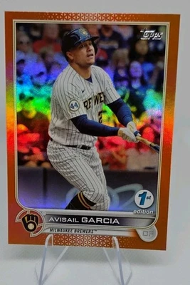 2022 Topps 1st Edition Baseball Avisail Garcia Orange Foil Refractor 15/75 #92 - Image 1 of 4