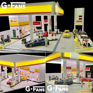 1/64 Diorama Diecast Car Garage Model LED Light Parking Lot Display Model Toys - Bild 1 von 142