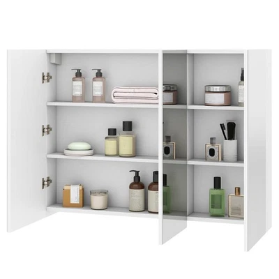 36" Wide Wall Mount Mirrored Bathroom Medicine Cabinet Organizer Mirror Door - Image 1 of 4