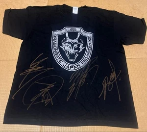 T-shirt Dragon Gate Pro Wrestling firmata L nuova mai usata wrestling uomo - Foto 1 di 6