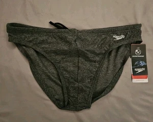 Traje de baño corto Speedo Fitness gris jaspeado Enurance solar 2" para hombre talla 36 nuevo con etiquetas - Imagen 1 de 7