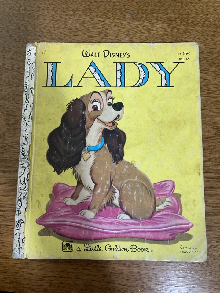 Walt Disney’s Lady A Little Golden Book Vintage Children’s 1954 Foto 1 de 4