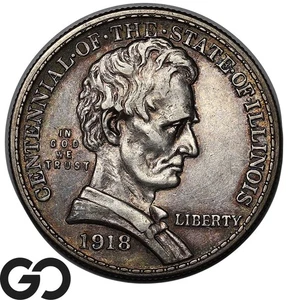 1918 Lincoln Commemorative Half Dollar - Picture 1 of 3