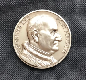 50mm Vatican Pope John XXIII High relief medallion - Virgo Lauretana - Imagen 1 de 2