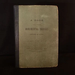 1884 Book of Facsimiles of Monumental Brasses Europe Creeny Illustrated Uncommon - Imagen 1 de 9