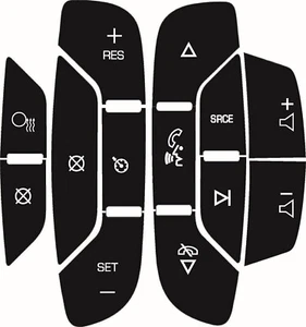 Steering Wheel Button Stickers Decals for 2007-2014 Chevrolet s - Bild 1 von 2