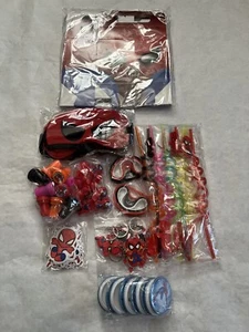 Spider Man birthday Party Favors 90 Pieces Keychains, Stamps, Straws, Goodie - Picture 1 of 10