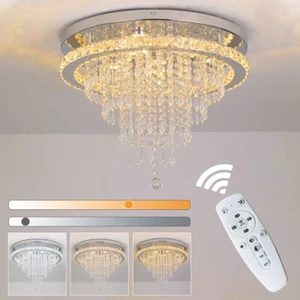 K9 Kristall Kronleuchter Dimmbar LED Deckenleuchte Wohnzimmer mit Fernbedienung - Bild 1 von 12