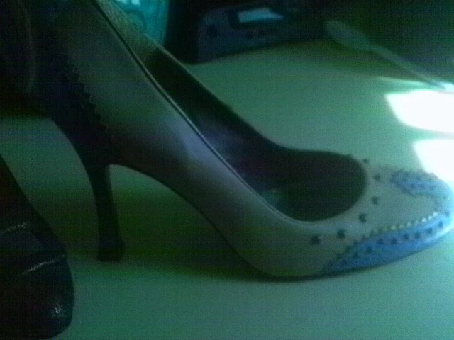 ANDRES BRASIL AZUL COCO BEIGE TODO CUERO BEBÉ MUÑECA BRONCE TACHUELA STILETTO 7 M  Foto 1 de 4