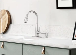 Grifo de cocina abatible de arco alto cromado Haelyn Moen 87627 - Imagen 1 de 6