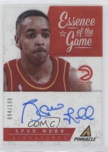 2013-14 Panini Pinnacle Essence of the Game Signatures /199 Spud Webb #33 Auto