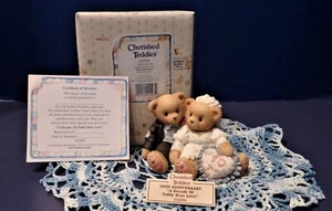 CHERISHED PELUCHES 302694 UNA DÉCADA DE OSO DE PELUCHE FIGURA DE AMOR COMO NUEVA 1997 RARA NUEVA EN CAJA - Imagen 1 de 8