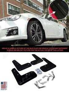 Rally Armor UR Black Mud Flaps w/ Grey Logo for 2013-2019 Subaru BRZ Scion FR-S - Picture 1 of 2