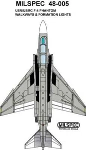 CAM DECALS (AKA) MILSPEC, MS 48-005, 1/48, SCALE, F-4, WALKWAYS & SLIME LIGHTS - Bild 1 von 2