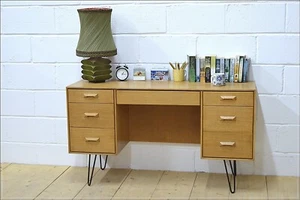 vintage desk Stag light oak mid century danish design UK DELIVERY - Picture 1 of 11