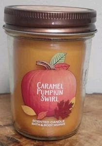 Bath & Body Works CARAMEL PUMPKIN SWIRL Scented Candle 6 Oz. New Open - Picture 1 of 3