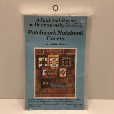 Yours Truly Patchwork Notebook Covers Quilting Quilt Sewing Pattern Uncut 1979 - Image 1 of 2