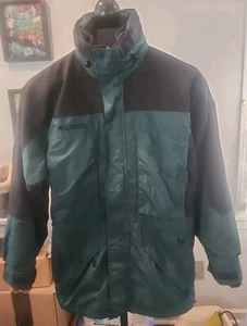 Vintage Columbia West Ridge Dark Green Winter Jacket Windbreaker Mens Size S - Picture 1 of 13