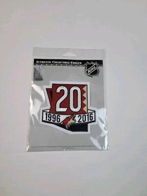 NHL Hockey Patch Phoenix Arizona Coyotes Emblem Commemorating 20 Years 1996-2016 - Image 1 of 4