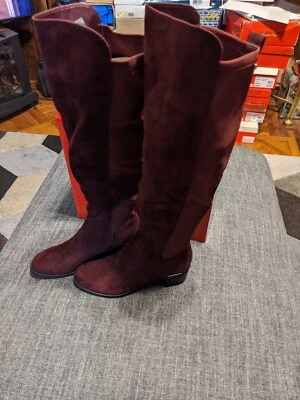 Botas por encima de la rodilla Guess Weslie talla 6,5 color vino microfibra Foto 1 de 4