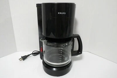 Krups Type 321 10 Cup Automatic Coffee Maker, Glass Carafe - Black - Image 1 of 4