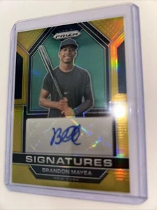 2023 Prizm Gold Auto Brandon Mayea /10 Yankees - Picture 1 of 4