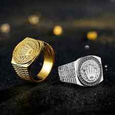 Boomly Unisex Hip Hop / Rock Rings Crown Gold&Silver Plating for Wedding etc 2x
