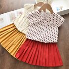 Baby Kids Girls Skirt And Tops T Shirt Printed Set Kids Outfit New Age 1-6 Years