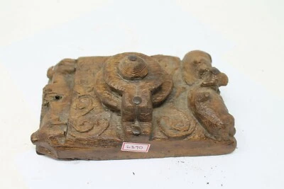 Antiguo Original Madera Santo Dios Hindú Shiva ling Con Plato De Vaca Nandi NH6390 Foto 1 de 4