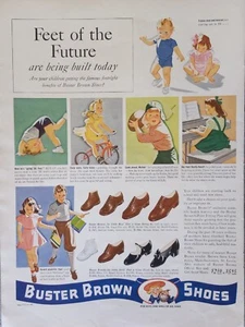 1941 vintage buster Brown shoes print advertisement. feet of the future - Picture 1 of 1