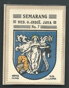 Escudo de armas Semarang Java Indonesia ca 1925 - Imagen 1 de 1