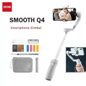 Zhiyun SMOOTH Q4 Combo Smartphone iPhone Gimbal Stabilizer Megnetic Fill Light - Picture 1 of 12