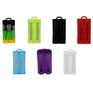Double Battery Silicone Sleeve Cover Case For 18650 Battery Protective Bag Pouch - Zdjęcie 1 z 19