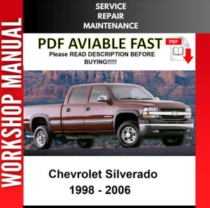 CHEVROLET SILVERADO 1998 1999 2000 2001 2002 2003 SERVICE REPAIR WORKSHOP MANUAL - Picture 1 of 1