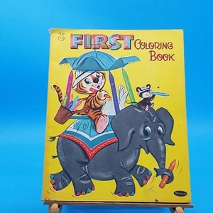 First coloring book Whitman 1957 number1220 one page color in it - Imagen 1 de 7