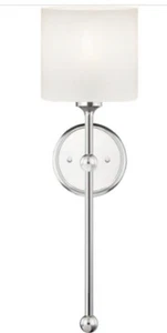 Justice design Sequoia 1 Light 4” Polished Chrome Wall Sconce FSN-4331-Opal-CROM - Picture 1 of 1