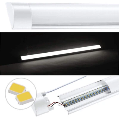 5ft 6ft LED Batten Tube Light Cool White Office Workshop Garage Ceiling Lamp  - Image 1 of 4