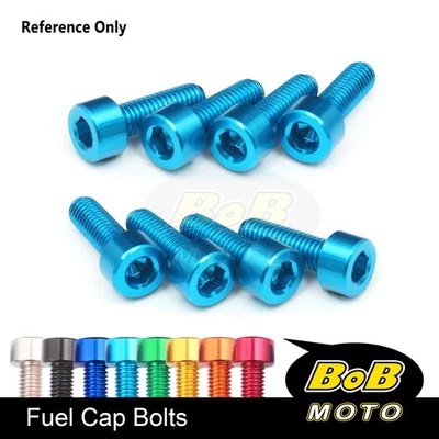 Pernos de tapa de gasolina CNC AZUL para Triumph Street Triple 675/R 07 08 09 10 11 12 13 Foto 1 de 4