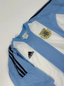 Adidas Men’s SZ L VTG Argentina Mesh Soccer Y2K Blank Jersey Light Blue - Picture 1 of 7