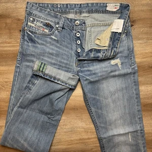 Jeans Diesel x Adidas Uomo 30x32 Blu Viker-AD Gamba Dritta Italia Thrash Designer - Foto 1 di 17