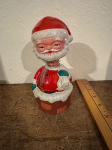 Vintage 50er Jahre Weihnachten Weihnachtsmann Wackelkopf & Bank fast neuwertig - Bild 1 von 5