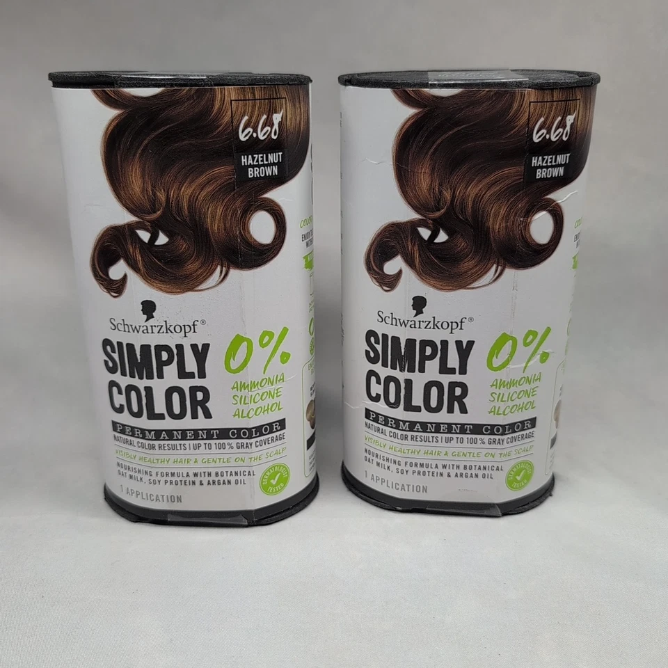 Schwarzkopf Simply Color, Color Permanente, 6.68 Marrón Avellana, Pack de 2 Foto 1 de 4