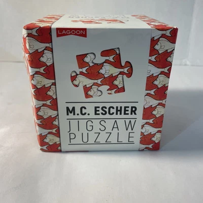 M.C. Quebra-cabeça Escher padrão peixe 216 peças lagoa leitura - Imagem 1 de 4