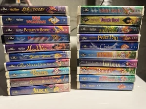 Disney Black Diamond Classics VHS Tape Lot Original 20! Complete Set Clamshell - Picture 1 of 6