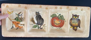 Tabletops Lifestyles Wicked Hollow Halloween Divided Serving Tray Dish Witch - Picture 1 of 10