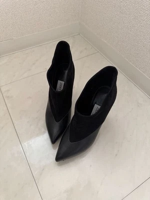 Jimmy Choo Black Suede Leather Pumps Booties Short Boots - Image 1 of 3