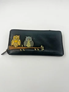 Yoshi Twit Twoo Owl - Black Real Leather bag and purse - Picture 1 of 11