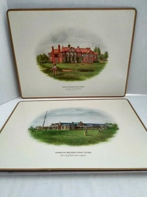 Juego De Colección De 2 Palos De Golf Británicos Pimpernel Royal Lytham Troon Colchonetas Foto 1 de 4